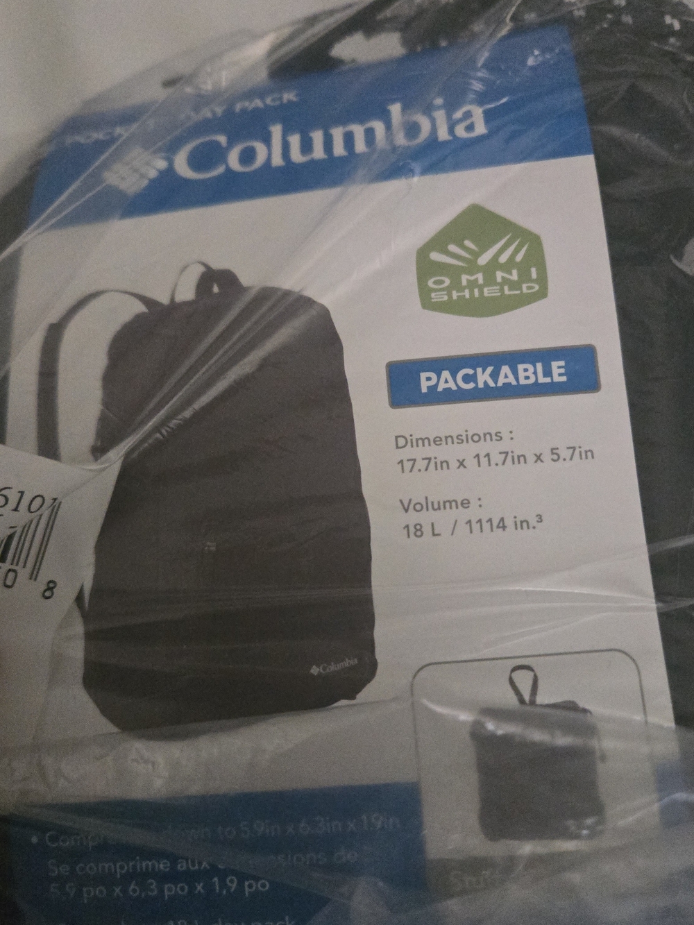 Columbia Packable Day Pack - Black